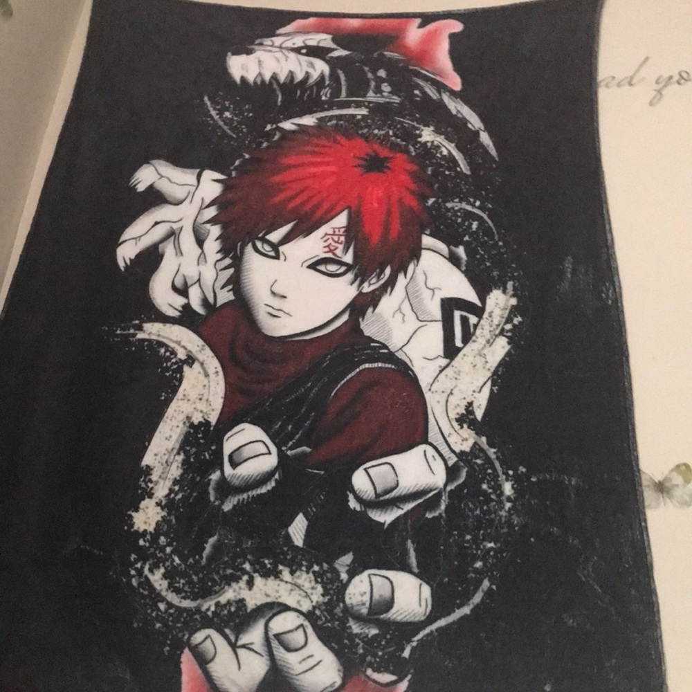 GAARA blanket and aot,naruto,and mha posters